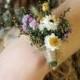 Wrist CORSAGE - Dried Flowers - Simple and Dainty - Perfect for Country Rustic Weddings