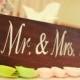 Mr and Mrs Table Sign / WEDDING SIGNS, Wedding Signage, Rustic Wedding Signs, Head Table Sign WS-17