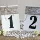 Burlap Wedding table numbers, Rustic Table Numbers, Wedding Table Numbers, Wedding Table Number Cards, Wedding Table Decor