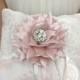 Ring Bearer Pillow, Light Pink Wedding Ring Pillow, French Lace Wedding Pillow, Damask Wedding Decoration, White Wedding Lace, Pillow Ring