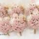 Boutonnieres,Blush,Tan,Beige,Champagne,Ivory,Rose,Corsages,Groomsmen,Elegant Wedding, Vintage Style,Gatsby,Button Hole,Groom, Fabric, Pearls