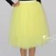 Colette Lemon Yellow Tulle Skirt - Length 26" - C'est Ça New York