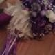 Bridal Bouquet, Vintage Brooch, Purple, Wedding, bride, flowers, bouquet, vintage, floral, formal, bling