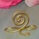 5 Gold infinity Bow Wire Name Place Cards, Gold wedding name place card holders, small wedding table number holders