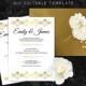 Editable wedding invitation template. Great gatsby wedding invitation. DIY printable wedding invitation. DIY wedding invite. Roaring 20s PDF