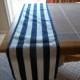 Sale Navy Blue and White Table Runner
