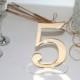 Gold Wedding Table Number, Wedding Reception, Laser Cut Acrylic Table Numbers, Wedding Decor, Party Decor, Gold Birthday Decor, 6.0" tall