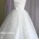Plus Size. Faye - Vintage Style Polka Dot Wedding Dress. Tea Length.