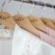 7 Personalized Bridesmaid Hangers - Engraved Wood