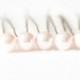 Pale Pink / Rosaline Wedding Hair Pins. Set of 5, 8mm Swarovski Crystal Pearls.