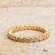 2 mm Full Eternity Gold Band MILGRAIN Bezel CZ Wedding Ring Promise ring Gold Eternity Band Anniversary Ring gold plated CZ diamonds