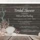Rustic Wood Beach Bridal Shower Invitations - Printed Invitations