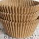 50 Natural Unbleached Kraft Brown Cupcake Liners, Natural Unbleached Baking Cups - Kosher Certified, Professional Grade and Greaseproof
