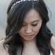 Crystal Wedding Headband - Bridal Headband - Silver Tie back Headband - Photo Prop - Wedding Headpiece - Bridal Headpiece - Bridesmaid