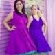 Purple Vintage Inspired Infinity Dress ... Bridesmaids, VLV, Retro Dress, PinUp Dress, Ombre Dresses, Rainbow Dresses