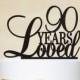 90th Anniversary Cake Topper,90th Birthday Cake Topper,Custom Cake Topper,Birthday Decoration -A025