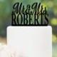 Today 1/2 off Custom Wedding Cake Topper Mr 7 Mrs Personalized W/Your Last Name Color Choice Black White Natural Rustic Wood Mirror Finish
