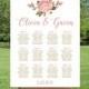 PRINTABLE Floral Wedding Seating Chart 