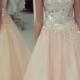 Sparkly silvery sequined pink skirt long prom gown