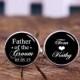 Father Of The Groom, Personalized Cufflinks, Custom Wedding Cufflinks, Custom Name Or Date, Father's Gifts, Groom Cuff Links, Wedding Party