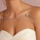 Bridal Rhinestone Necklace Crystal Necklace Shoulder Necklace Wedding Jewelry Bridal Jewelry Wedding Dress Accessory SN001LX