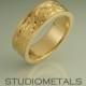18K Gold Nordic Mens Wedding Band, Engraved Ring, Mens Wedding Ring, R579