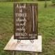 A Cord of Three Strands Wood Sign for Weddings Featuring  Ecclesiastes 4 Scripture (Custom)