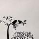Personalized Wedding Cake Topper - two birds on tree with Mr & Mrs last name