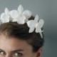 Orchid Crown- 3D Printed Modern Flower Crown Headpiece with Ribbon