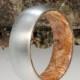Sindora Wood Ring, Brushed Titanium Sindora Wood Sleeve, Ring Armor Included