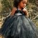 Little Black Dress, Black Flower Girl Dress, Black tutu dress, Flower Girl Tutu Dress, Wedding tutu dress, Black and pearls flower girl tutu