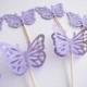 LAVENDER Cupcake Toppers Butterfly , Wedding cupcake toppers, Party Picks, Food Picks, Sandwich Picks, Toothpicks
