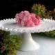 Vintage Milk Glass Cake Stand/ Fenton Silvercrest / Wedding Cake Stand