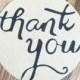 Sticker rond Kraft - "Thank You" - LOT de 10