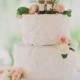 Rustic White Wedding Cake Topped With Foxes
