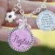 Flower Girl Gift Personalized Charm Bracelet unique keepsake sentimental quote or personal message and color of choice pink flower charm
