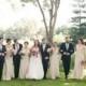 Taupe And Black Wedding Party