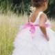 Tulle Flower Girl Dress - Flowergirl Dress - Pagaent Dress - White Flower Girl Dress - Custom Colors Available - Sizes 2T to 8 Years