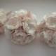 Fabric Bouquet - Medium Size - Bridesmaid Bouquet - Mostly Cream with Pale Champagne, Pale Dusty Pink, and Pale Blush, Fabric Flowers