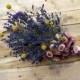 Wedding dried flowers, lavender bouquet, wild flowers bouquet, wedding bouquet, dried lavender, dried billy buttons bunch, strawflower