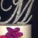 Glitter Cake Topper. Monogram Cake Topper. Cake Topper. Wedding Topper. Birthday Cake Topper. Cupcake Topper. Glitter. Glitter Cake. 