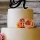 Monogram Wedding Cake Topper - 5"or 6" Beautiful Single Monogram letter Cake Topper ( Special Custom Made Initial Wedding Topper )