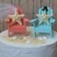 Adirondack beach wedding chairs-Adirondack chairs-wedding cake topper-beach chairs-beach wedding-destination wedding-beach-custom