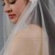 Ivory juliet cap wedding veil with venice lace flowers - elbow length