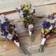 SET OF 3 SMALL Bridal bridesmaid bouquet, wedding dried flowers, wild flowers bouquet, wedding bouquet, dried lavender dried flowers bouquet