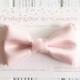 Blush satin bowtie- Daddy and son matching piece - Ring bearer's bowtie - Groomsmen bow ties- blush pink bow- blush bow ties-petal bows