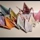 Origami cranes, printed cranes, spring love cranes, spring origami crane, origami decoration, crane decoration, wedding crane, wedding decor