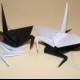 Origami wedding crane, paper origami crane, origami crane, set of 100 black-white crane, decoration crane