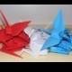 Origami paper crane, Patriot crane, origami crane, Red-White-Blue paper crane, Set of 300 origami crane