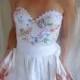 RESERVED Meadow Bustier Wedding Gown... Whimsical Dress Boho Fairy Romantic Country Woodland Eco Friendly
